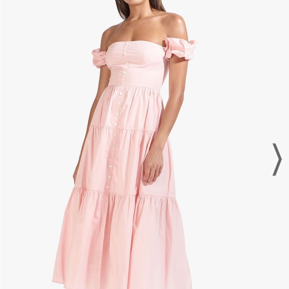 Staud ELIO DRESS | STRAWBERRY CREAM - STRAWBERRY CREAM / 4
